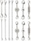 12 Piezas Extensor de Pulsera de Collar, Cadenas de Extensión de Plata,Conjunto Extensor de Cadena, cadenas para bisuteria,Cadena de Extensión de Pulsera, para Collar, Pulsera, Joyería