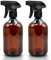 Criveple 2 botellas pulverizadoras, 500 ml de agua, pulverizador para plantas, con puntas de pulverización ajustables, botella de pulverización vacía para limpieza, hogar, jardín, peluquería (marrón)