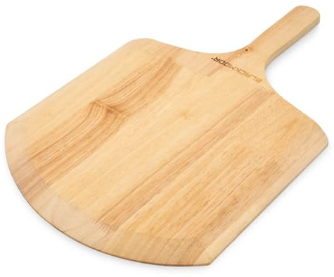 Blackmoor Wooden Pizza Peel / 12” x 12” Paddle/Pizza Oven Shovel for Homemade Baking Bread, Pies/Multi-Purpose Chopping, Cheese and Charcuterie Serving Board