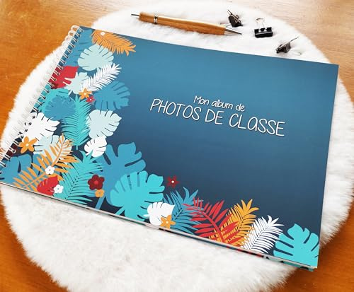 Album photos de classe A4, souvenirs d’école de la maternelle au lycée, à remplir, reliure spirale, idée cadeau parents, alexiableu