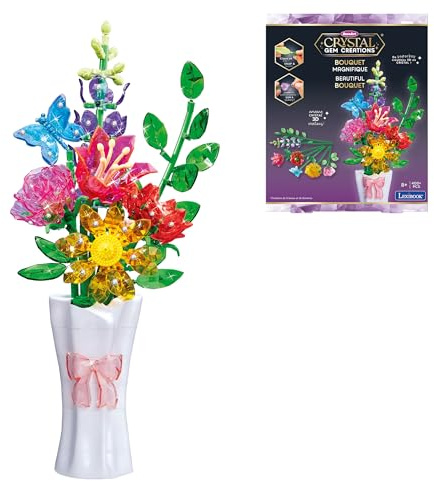 Lexibook, Crystal Gem Bouquet de Fleurs, Blanc / Rose / Vert / Bleu, CRSS57
