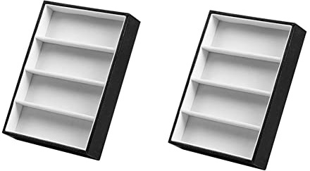 ISTOVO 2X Sunglasses Display Glasses Cases 4 Grids Sunglasses Display Box Glasses Display Jewelry Organizer Tray - Black