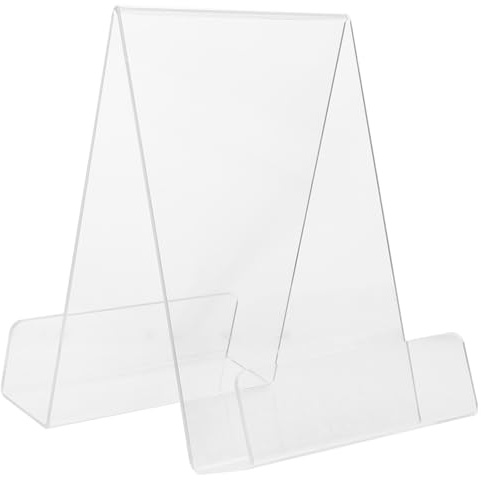 ELAYARD Présentoir à Livres Transparent en Acrylique, Étagère Double Face Grand Format A5, Porte-Livres pour Bureau et Bibliothèque, Support Polyvalent pour Rangement et Affichage