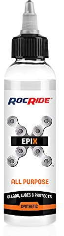 RocRide EPIX All-Purpose Bike Chain Lube. Synthetic Oil Cleans, Lubes and Protects Against Wear and Corrosion.