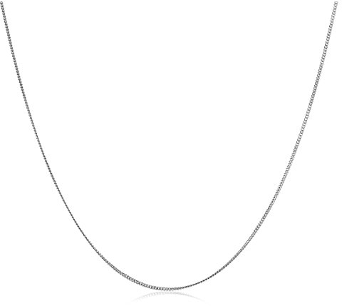 OROVI Schmuck Damen Panzerkette Gold Zeitlose klassisch filigrane Goldkette mit kreisförmigen flachen Glieder Collier aus Weißgold 9 Karat (375), 45 cm Lang