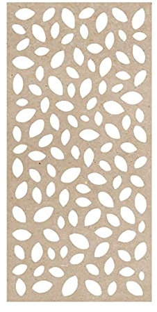 pannello griglia fiori stilizzato mdf traforato 100x200cm taglio laser decorazione casa, quadro, fai da te, separè