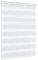 Jalousiescout Doppelrollo Klemmfix ohne Bohren & mit Bohren, 102,5x120cm Weiß Rollo Fensterrollo lichtdurchlässig & verdunkelnd，Sonnenschutzrollo Zebrarollo für Fenster & Türen