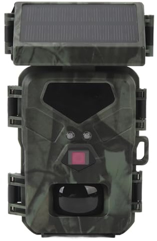 Dpofirs Trail Camera, 1080P 30fps 20MP Solar Trail Camera, Trail Cameras with Night Vision Motion Activated Waterproof, 60 Degree Detection Angle Night Vision IP65 Waterproof