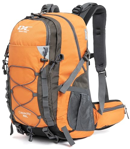 DCmount Wanderrucksack 40l Damen Herren Rucksack Wasserdicht Reiserucksack mit Regenschutz