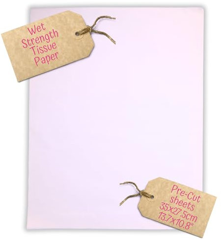 Carnival Papers Seidenpapier, nassfest, kleine Blätter, Übergröße, A4, ideal für Gelli-Druck, gemischte Medien, Ton-Tracking, superstarkes weißes Seidenpapier