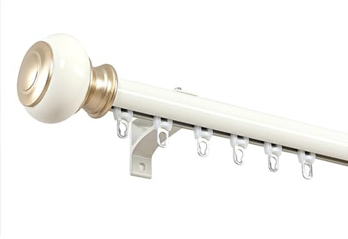 Heavy Duty Curtains Track Aluminium Curtain Rod Slide Curtain Rail System for Room Divider Bedroom Living Kitchen Home Decoration(White,6.6 ft/2.0 m)