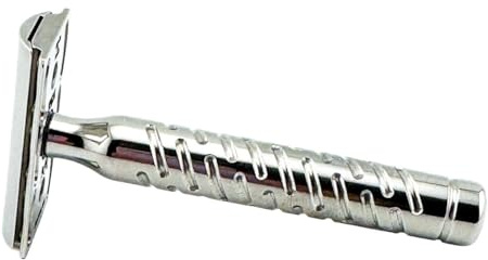 The Goodfellas' Smile Styletto V2 - Rasoio di sicurezza 100% acciaio inox, finitura opaca, prodotto in Italia, moderno rasoio a doppia lama inclinata per una rasatura precisa, efficiente e