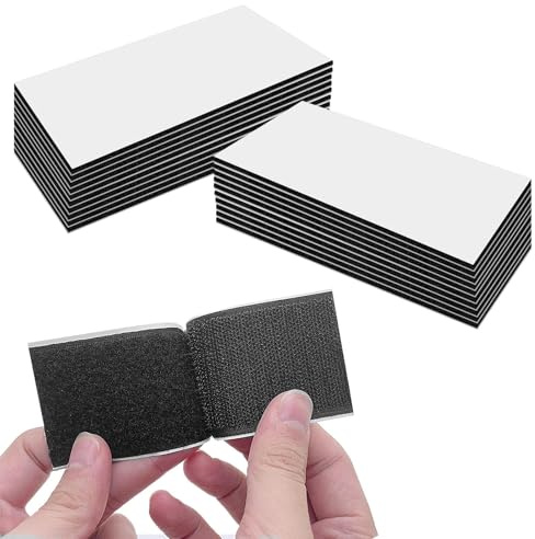 Skythrive Nastro Adesivo per strappo Autoadesivo 50 mm × 100 mm - 20 Pezzi, Extra Forte, Chiusura su Entrambi i Lati, Nastro Largo per Fissaggio e Organizzazione