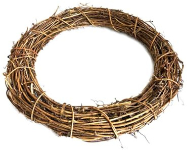 Ghirlande di Rami di Vite - 40,6 cm Ghirlanda Naturale in Vite, Ghirlande Artigianali in Rattan, Base per Decorazioni Natalizie Fai Da Te, Ghirlanda in Rattan per Rami di Vite da Porta | Cornice
