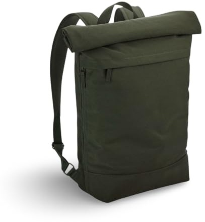 Cocholate | Sac à dos personnalisé Roll-Top avec compartiment pour ordinateur portable 15,6 – Imperméable – Design urbain avec broderie personnalisée – Idéal pour cadeau ou travail, vert, 50 × 40 ×