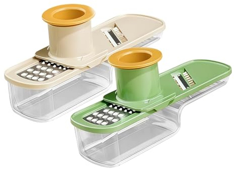 Knoblauchschneider – 2-teilige Küchenmühle, Behälter inklusive Lebensmittelzerkleinerer, langlebiger Hand-Gemüseschneider | GarlicS Ingwer-Karotte für Knoblauch-Ingwer-Karotte