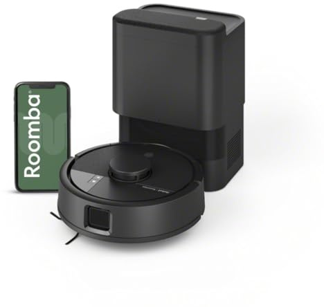 iRobot Roomba Mini Robot Aspirador y Friegasuelos con Base AutoEmpty (hasta 90 días), Navegación LiDAR, Aspiración 7000 Pa, Diseño Compacto para Espacios Reducidos, App, Mopas perfumadas, Negro