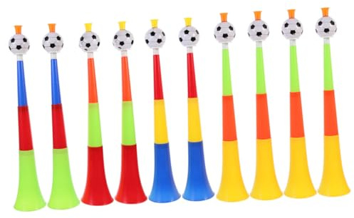 GARIOUANS 10 Piezas de Trompetas Telescópicas de Juguete para Fútbol, Matracas de Plástico en Colores Aleatorios, Generadores de Ruido para Eventos Deportivos y Fiestas Color Aleatorio