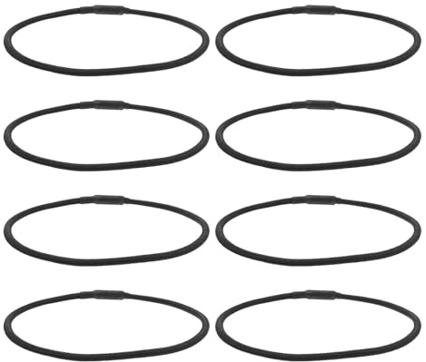 TOYANDONA Set 8 Pezzi Elastici Neri per Supporto Microfono Condensatore, Anelli in Gomma Antishock Riduzione Rumore e Antivibrazione, Accessori per Registrazione in Studio