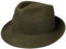 Lipodo Trilby Hut aus Wollfilz Damen/Herren - Filzhut Herrenhut Made in Italy - Italienischer Wollhut Herbst/Winter - Wollfilzhut Oliv S (54-55 cm)