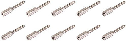 M3.5 x 35mm Brass Extension Studs Ideal for Extending Sockets and Switch Screws x10