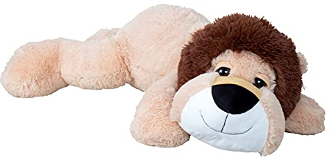 Lifestyle & More Riesen Teddybär Löwe Kuschelbär XXL 100 cm liegend Braun Plüschbär Kuscheltier samtig weich