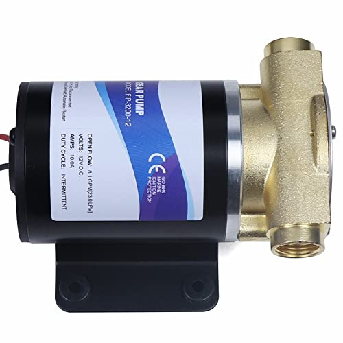 Frischwasserpumpe,12V Selbstansaugend Bilgenpumpe Deckswaschpumpe Wasserpumpe 23L/30L / min (12V 30L/min)