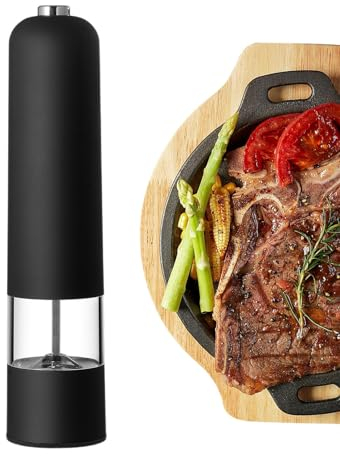 Moulin à sel électrique,moulin à poivre électrique | Moulin à poivre électrique automatique | Broyeur en céramique de cuisine, salière et poivrière pour granulés d'épices séchées