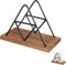 Serviettenhalter, Aufgestellte Servietten, Servietten aus metall und holz, Dreieckiger Serviettenhalter, Für Küche, Esszimmer Und Bar Dekoration, Schwarz