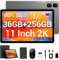 WITECOR Tablet 11 Inch, 2K FHD Display, 36GB RAM 256GB ROM/1TB Expand, 4G LTE Dual SIM, Octa-Core 2.0GHz, Android 14, 5G WiFi, 9580mAh,13MP, GPS, GSM, 2 in 1 Tablets with Keyboard/Mouse/Case/Pen