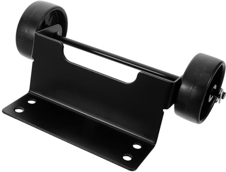 ibasenice Kit de Ruedas para Calentador de Patio Estilo Pirámide, 8 Poleas de 12x8 Cm en Negro Brillante, Ruedas Reforzadas Hierro y Plástico para Calefactores Exteriores Móviles y