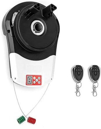800N Heavy Duty Roller Garage Door Opener, Electric Roller Shutter Motor with 2 Remotes, Automatic Garage Door Operator for Home & Commercial Use