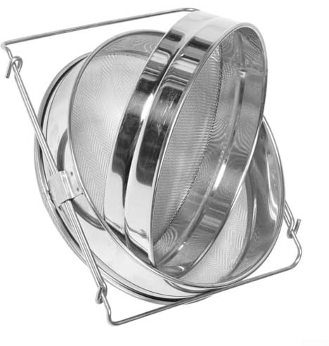 Filtro de miel, filtro de miel de acero inoxidable de doble capa para filtración ultrafina, para apicultura y uso en cocina, fácil de limpiar