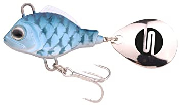 SPRO ASP Spinner UV– Searchbait mit original Gamakatsu Haken zum Angeln auf Raubfisch, Spinnangeln, Gewicht:28g, Farbe:Herring UV