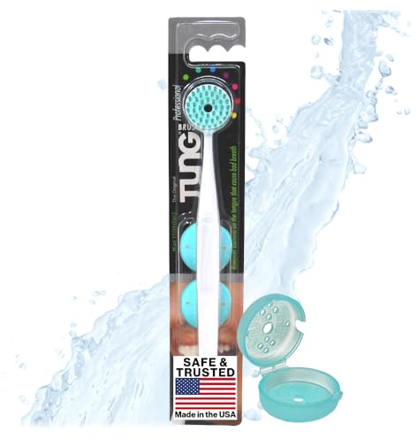 Peak Essentials, spazzola per lingua con cappuccio, per adulti, raschietto per lingua per adulti, scrubber per lingua, alitosi e alitosi, assortiti