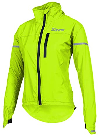 Sikma Veste de cyclisme pour femmes et filles - Imperméable, coupe-vent, pour la pluie, pour la course à pied, décontractée, pour l’extérieur.., Fluo, XL