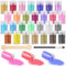 DYESMEE Bastel Glitzerpulver, 28 Farben Extra Feiner Glitzer für Epoxidharz, Schillerndes Glitzerpuder für Kunsthandwerk, Nagelkunst, Körper, Make-up, Becher, Farbe, Schleim, Ornamente, Karten