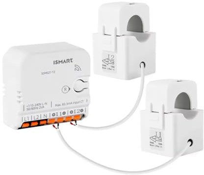 Bosiyrggrl Contatore di Energia Intelligente Tuya Zigbee Bifase Max 120 A Monitoraggio Della Potenza In Tempo Reale con 2 Morsetti
