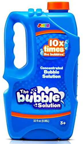 JOYIN 0,95 Liter KONZENTRIERT Seifenblasenflüssigkeit Nachfüllflasche (bis zu 9,5 Liter) Mischung der Riesenseifenblasen und Normale Seifenblase für Seifenblasenmaschine, Seifenblasenpistole,Halloween