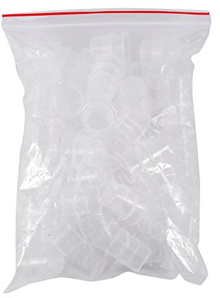 Encre de tatouage capuchon tasse 100pcs / set pot moyen grand plastique titulaire d'accessoires de pigment microblading(0.7inch*0.4inch)