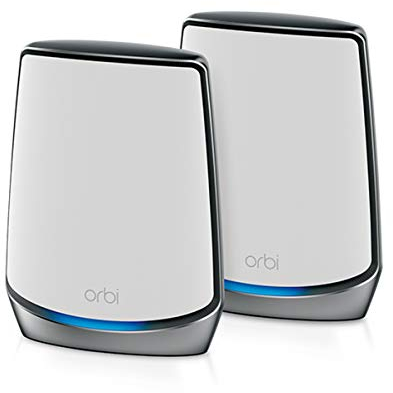 NETGEAR Orbi Mesh WiFI System (RBK852) - WiFi 6 Router with 1 Satellite Extender - Coverage 4,000 sq ft and 100 Devices
