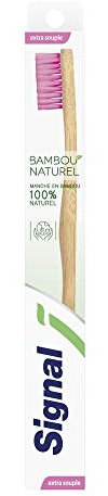Signal - Spazzolino da denti manuale in bambù, 100% naturale, extra morbido, 1 pezzi