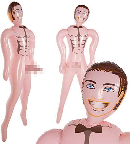 Die TOY BOY Gummipuppe mit winzigem Penis ca. 155 cm SUGAR DADDY Geschenk JGA Sexy Man Erotik Liebespuppe mit Glied, Haare, Muskeln