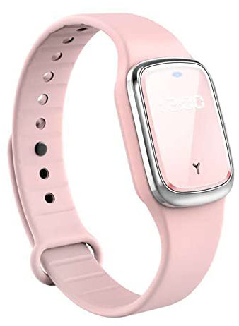 Bracelet anti-moustiques à ultrasons - Montre anti-moustiques - Bracelet anti-moustiques pour camping, pêche, sport en plein air, adultes et enfants (rose)