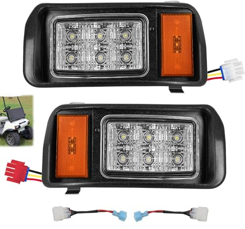 DRIVE UP Club Car DS LED Headlight Kit, 12V Factory Style LED Headlights with Adapter Wire for Club Car DS 1993-up Gas and Electric Golf Carts, OEM 101988001