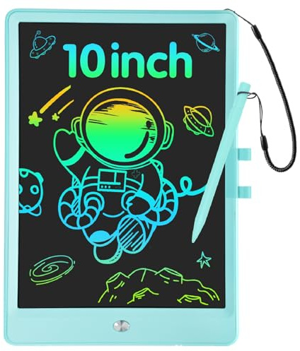 PYTTUR LCD Writing Tablet for Kids 10 Inch Colorful Toddler Doodle Board Drawing Tablet Reusable Electronic Drawing Pads Educational and Learning Toys for 3-8 Years Old Boy and Girls（Blue）