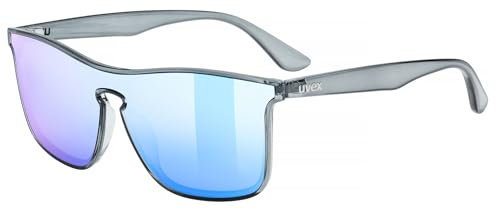 Uvex heyday - Sportbrille für Damen und Herren - 100% UVA-, B, C Schutz - Schutz vor IR-Strahlung - mirror - transparent smoke/blue mirror - one size