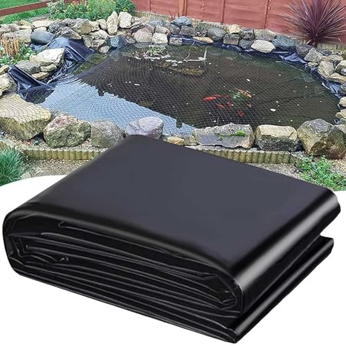 Revestimiento de estanque negro resistente de 2 x 2,5 m, membrana preformada para estanques de peces, paisajismo, características de agua, arroyos y fuentes, lona ideal para jardín