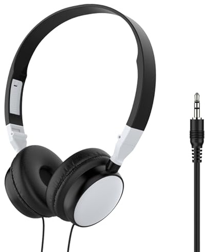 kivrimlarv Cuffie cablate | Cuffie sovrauricolari con cavo per computer - Cuffie pieghevoli con cancellazione del rumore, cuffie over-ear per telefoni cellulari e tablet