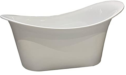 Lupo Freestanding Bath | Double Skinned Acrylic Bathtub | Modern Slipper Bath | 1750 x 825